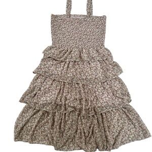Mimi Chica Floral Smocked Tiered Midi Dress - X-Large (Juniors/Women’s)